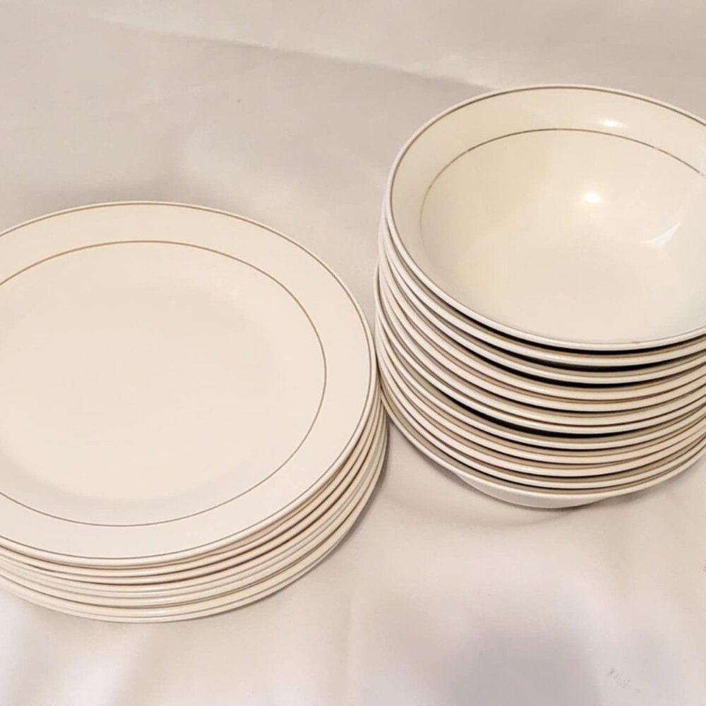 Gibson Home Dishes  Tuxedo Gold